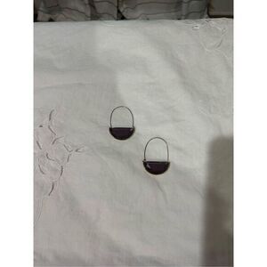 Kenneth Cole Amethyst Jewel Color Statement Earrings Gold Purple Earrings